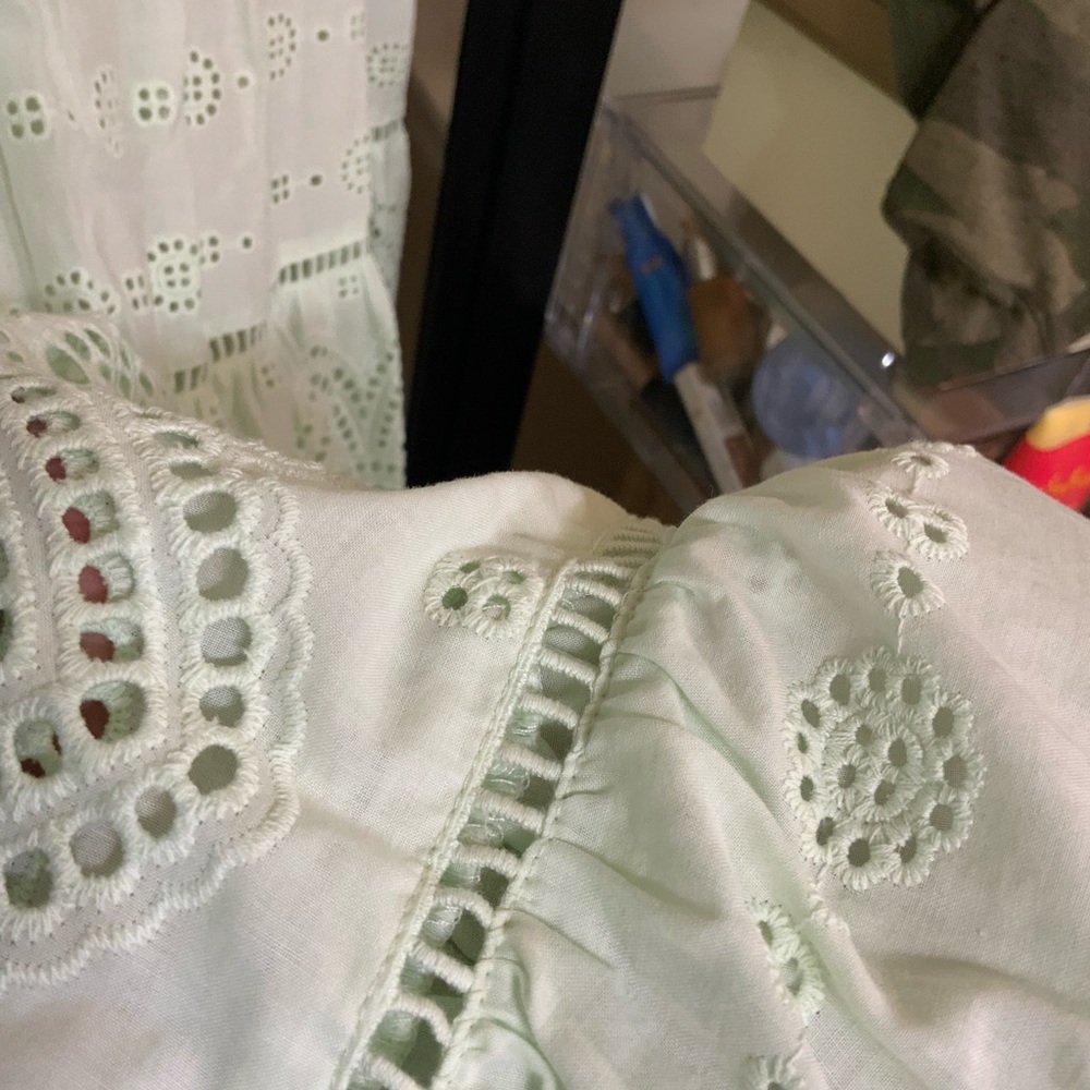 ANTONIO MELANI Mint Eyelet Midi Dress - Picture 8 of 10